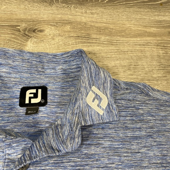 FootJoy Polo Shirt Mens Large Golf Tour Series Performance Lightweight Collar - Picture 2 of 12